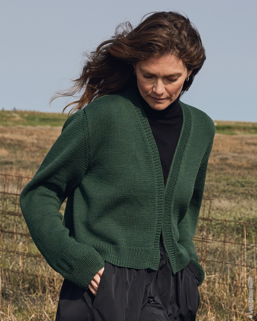 Artikelbild 1 des Artikels “Kurzjacke Mit Strukturstreifen aus Merino Superiore “