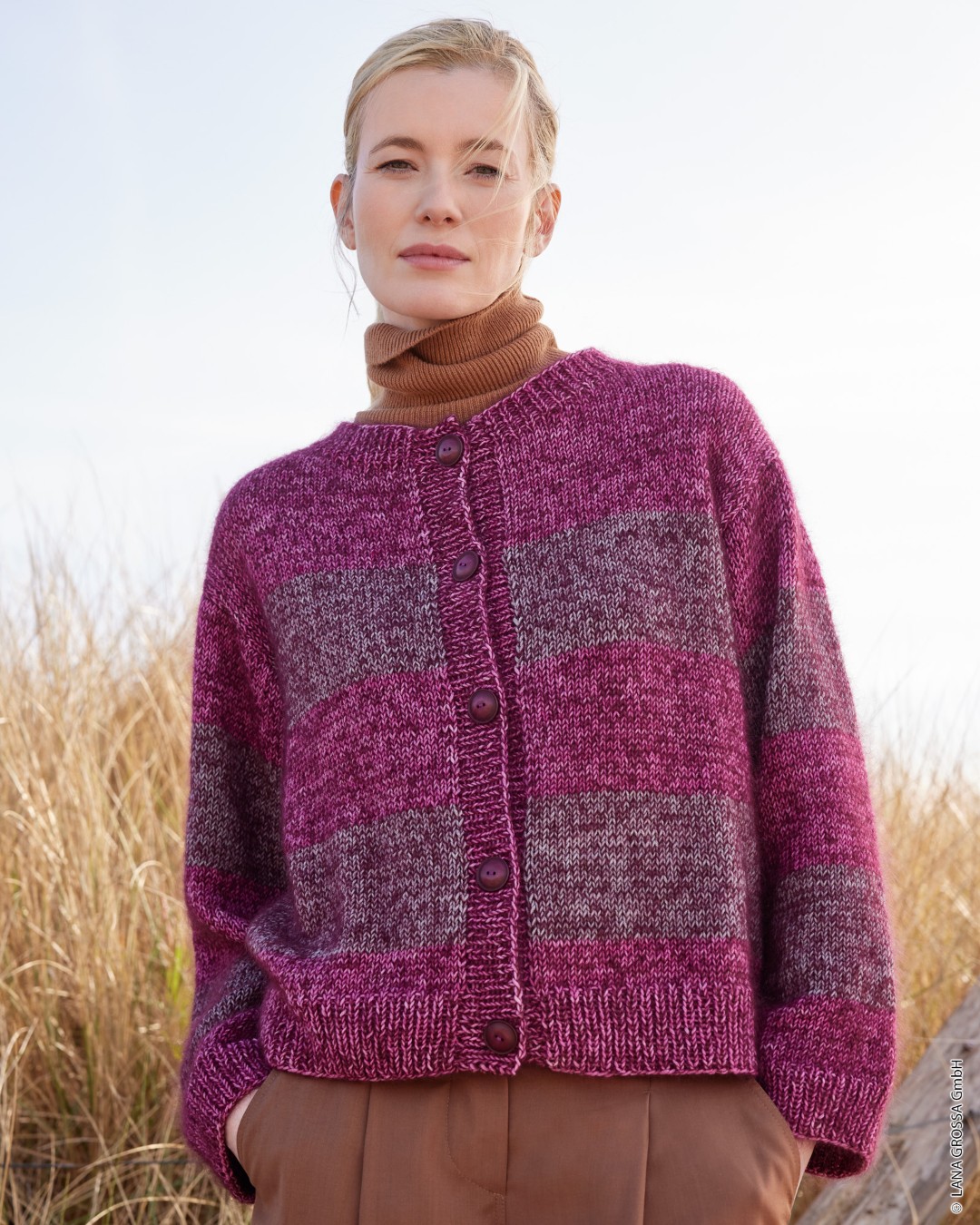 Artikelbild 1 des Artikels “Blockstreifenjacke aus Cool Wool Vintage & Silkhair “