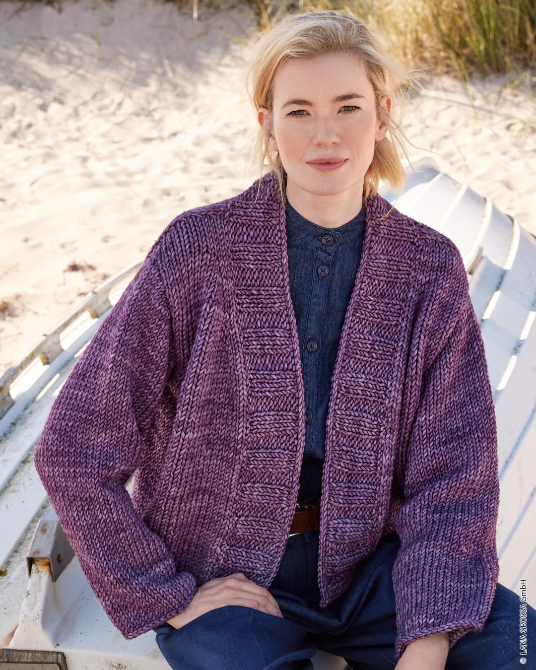 Artikelbild 1 des Artikels “Top Down Kurzjacke aus Vintage Superchunky “