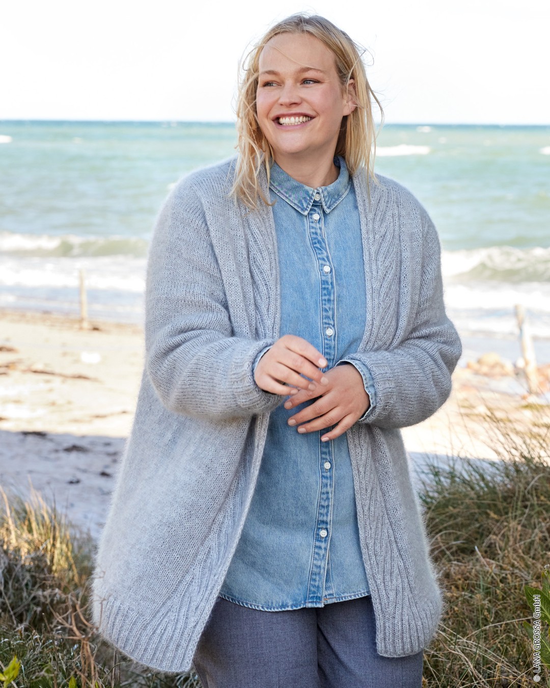 Artikelbild 1 des Artikels “Jacke Mit Muster-Blende aus Cool Wool Lace & Silkhair “