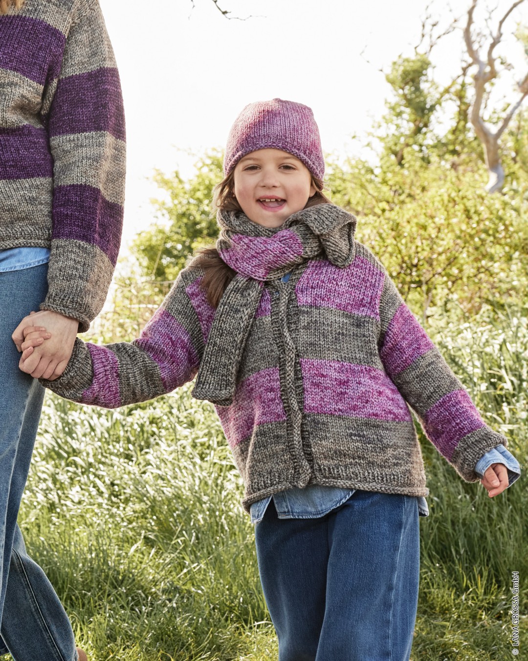Artikelbild 1 des Artikels “Top Down Kinder-Blockstreifenjacke aus Vintage Chunky “