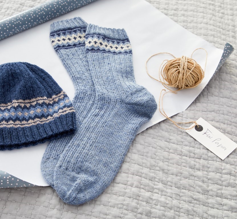 Artikelbild 1 des Artikels “Socken mit Norwegerborte aus Meilenweit 50g “