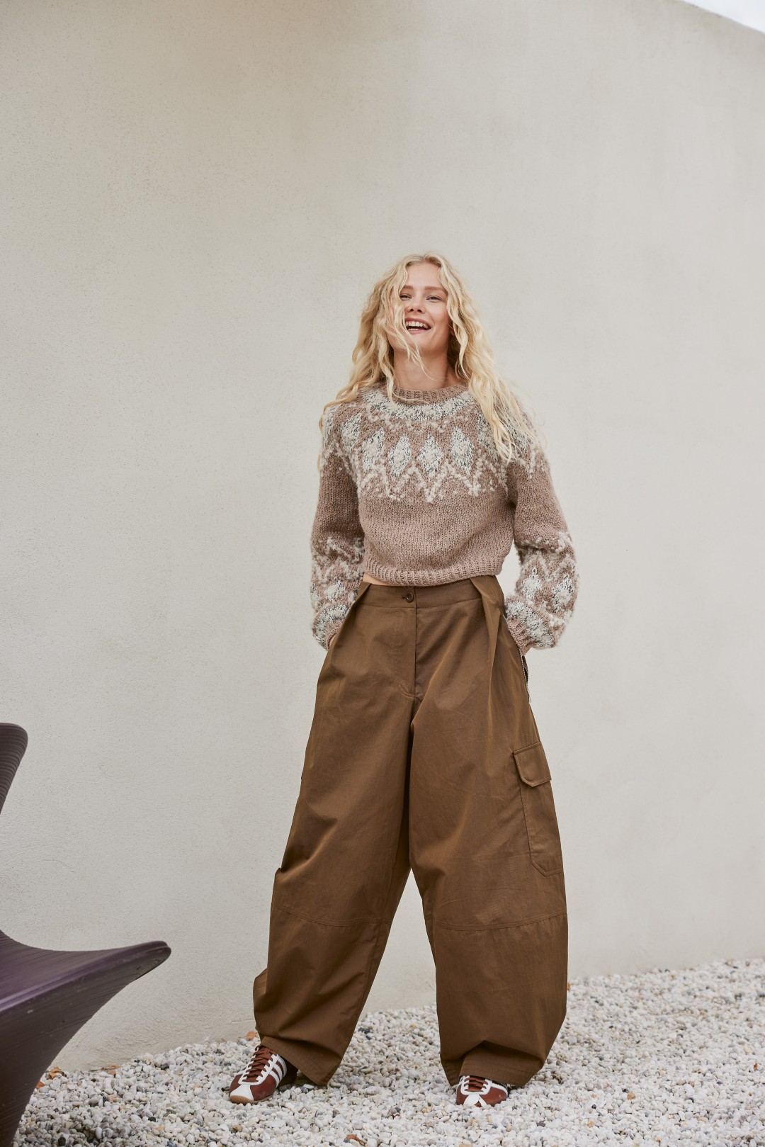 Artikelbild 1 des Artikels “Cropped-Pullover aus Natural Lama Chunky & Orsetto & Glamour “
