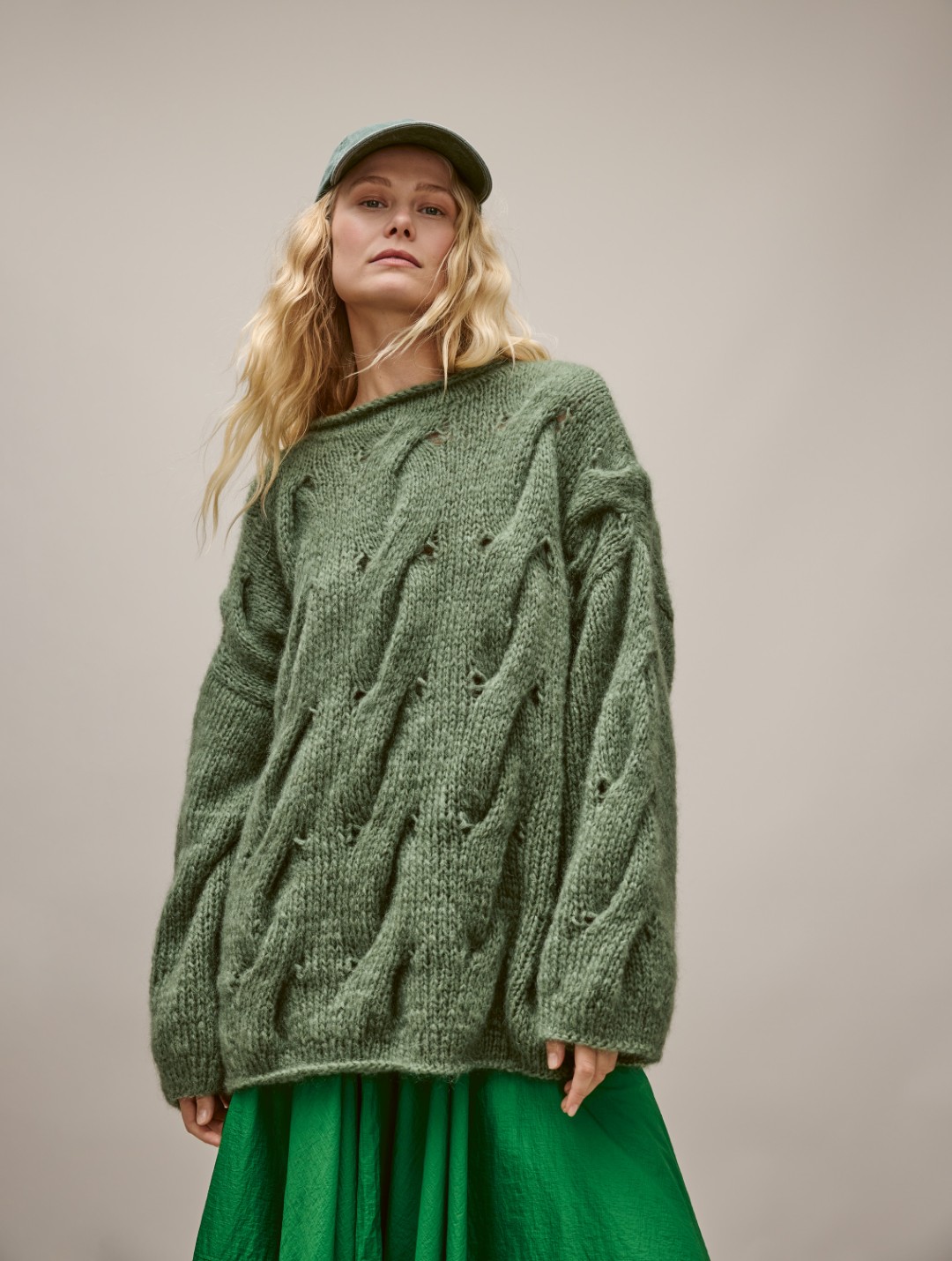 Artikelbild 1 des Artikels “Oversized-Sweater Im Zopfmuster aus Mohair Di Gio “