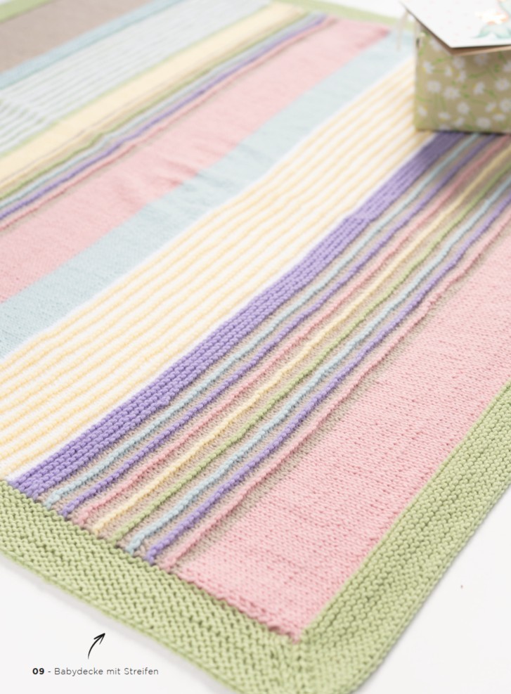Artikelbild 1 des Artikels “Babydecke mit Streifen aus Pro Lana Baby Micro “