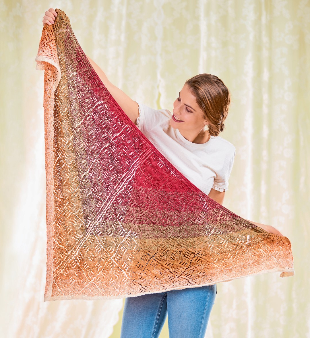 Artikelbild 1 des Artikels “Tuch 3x3 macht 9 aus Woolly Hugs Bobbel Cotton “