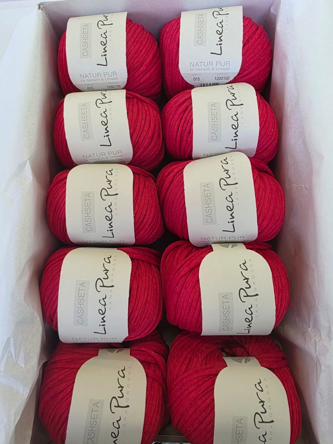 Artikelbild 1 des Artikels “500g Lana Grossa Cashseta Farbe 15 Rot “