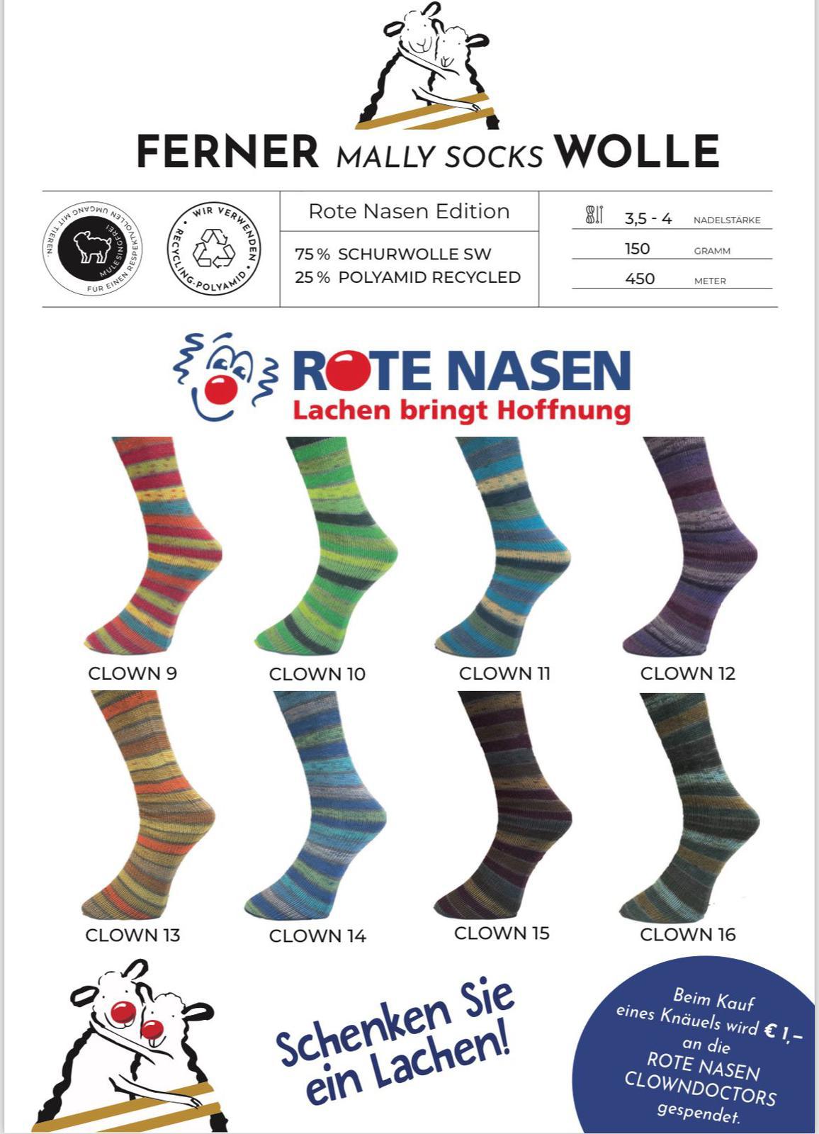 Artikelbild 1 des Artikels “Ferner Mally Socks ROTE NASEN 6-fach “