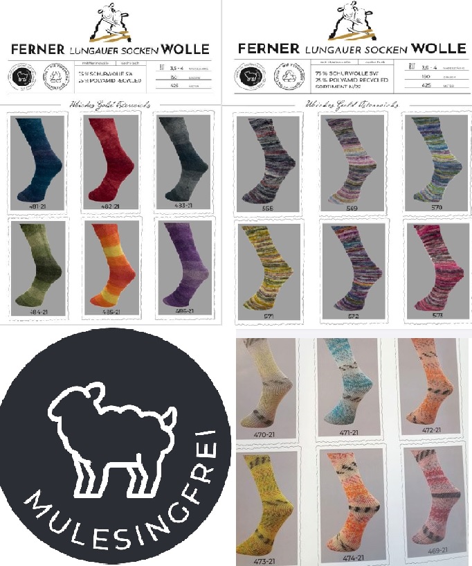 Artikelbild 1 des Artikels “Ferner Wolle Lungauer Sockenwolle 6-fach Merino “