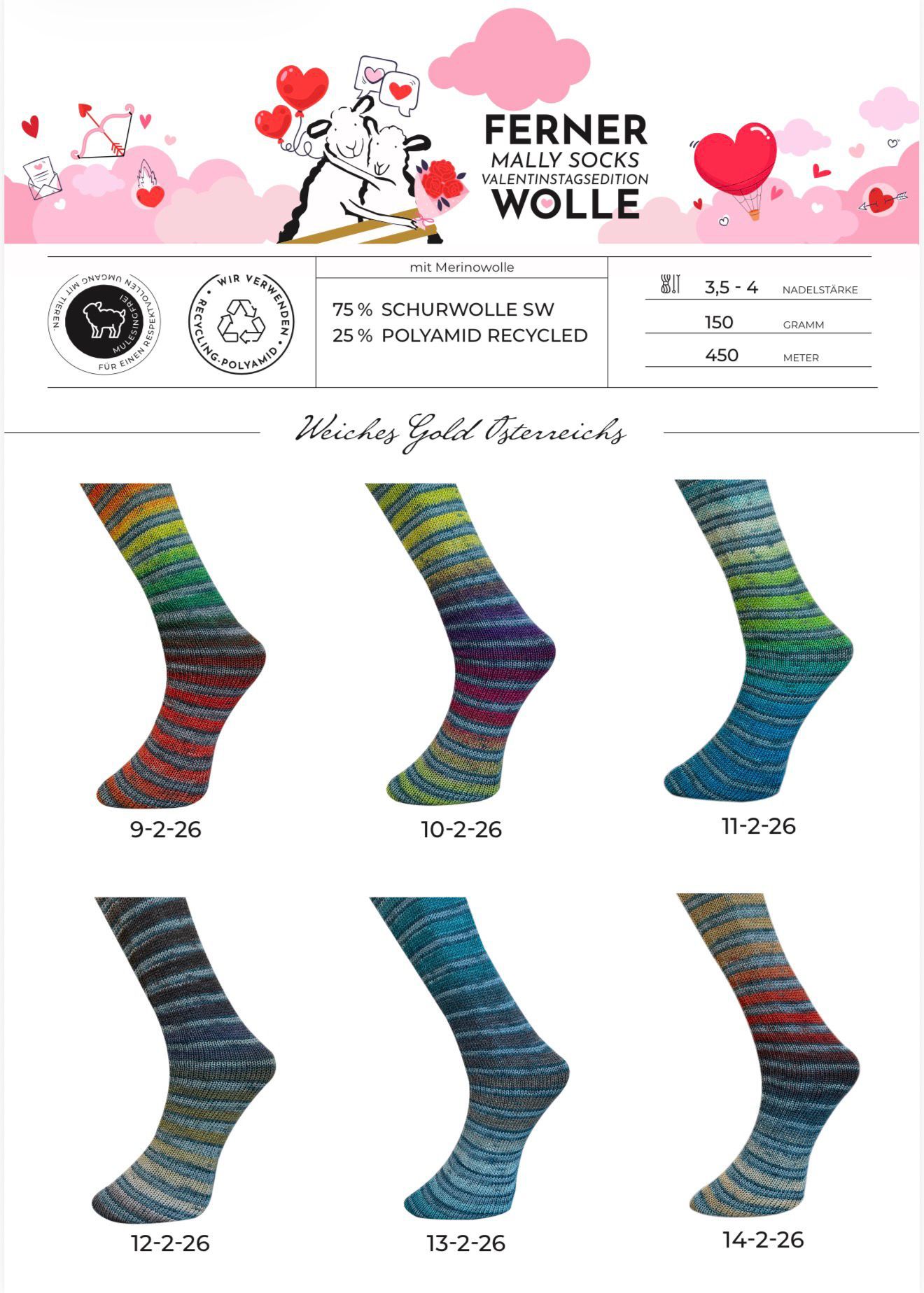 Artikelbild 1 des Artikels “Ferner Mally Socks Valentin Edition 2026 “