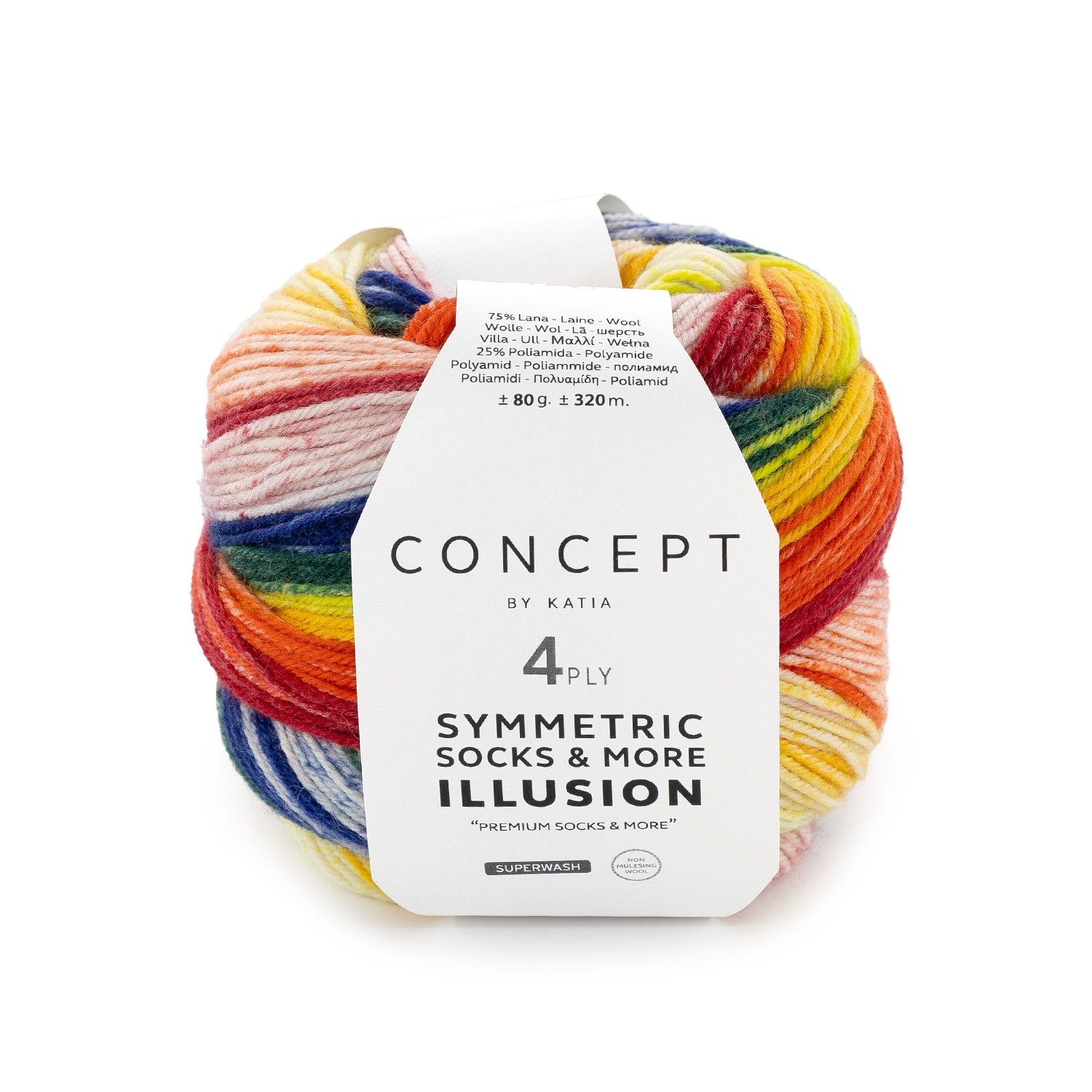 Artikelbild 1 des Artikels “Katia Concept Symmetric Socks & More: Illusion 4-fach “