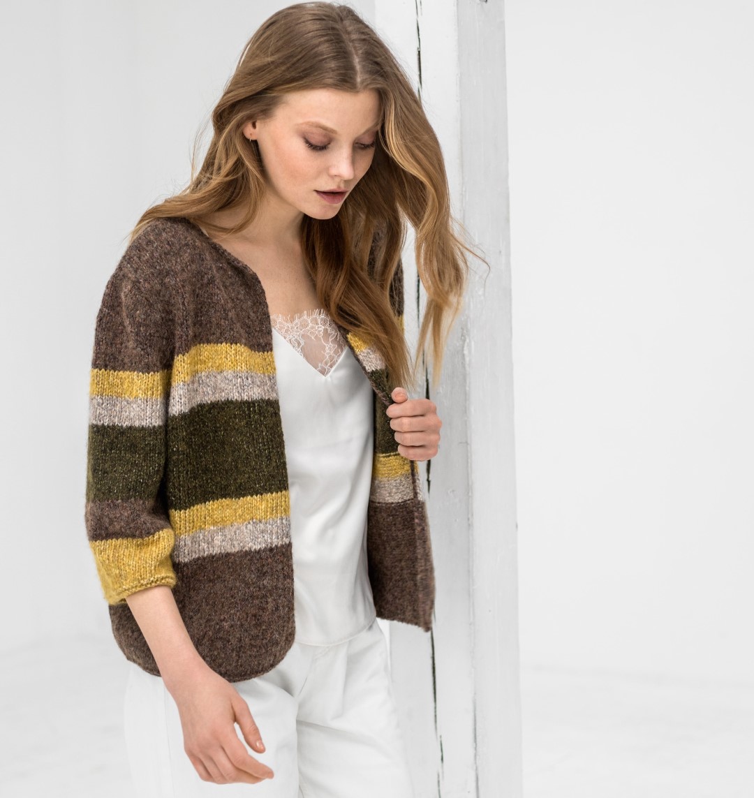 Artikelbild 1 des Artikels “Jacke mit Blockstreifen aus Sara “