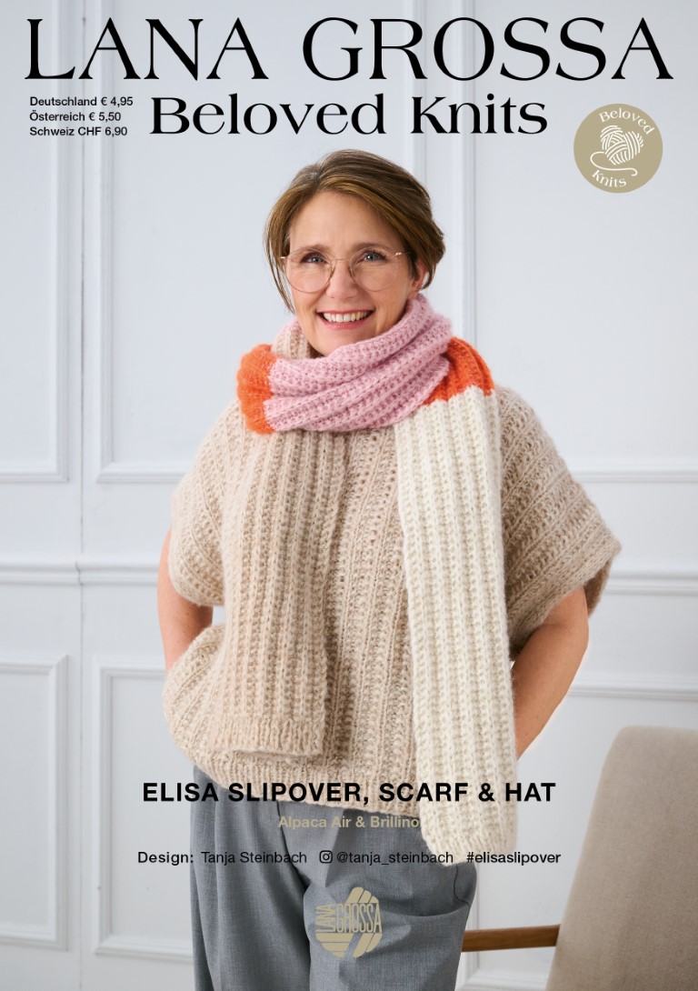 Artikelbild 1 des Artikels “Beloved Knits by Tanja Steinbach Elisa Slipover, Scarf & Hat Sweater“