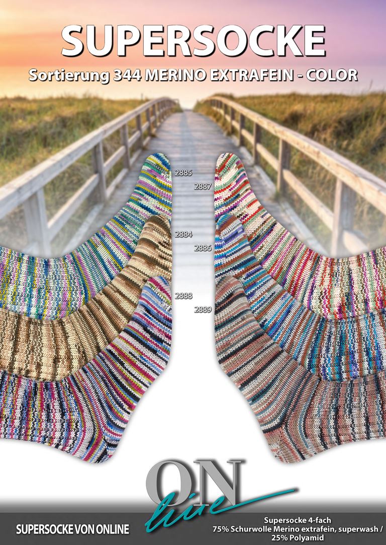Artikelbild 1 des Artikels “Fertigsocken aus ONline Supersocke Sort. 344 Merino Extrafein “