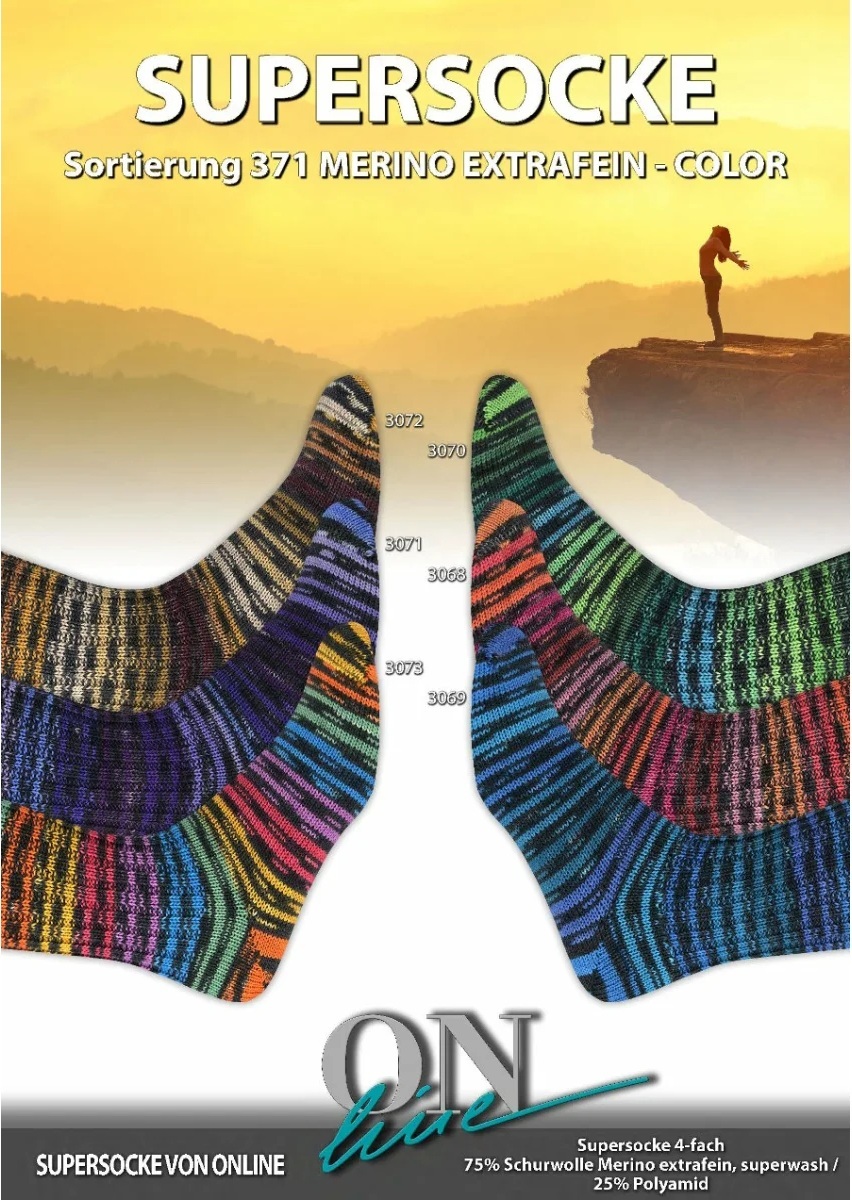 Artikelbild 1 des Artikels “ONline Supersocke Sort. 371 Merino Extrafein Color 100g “