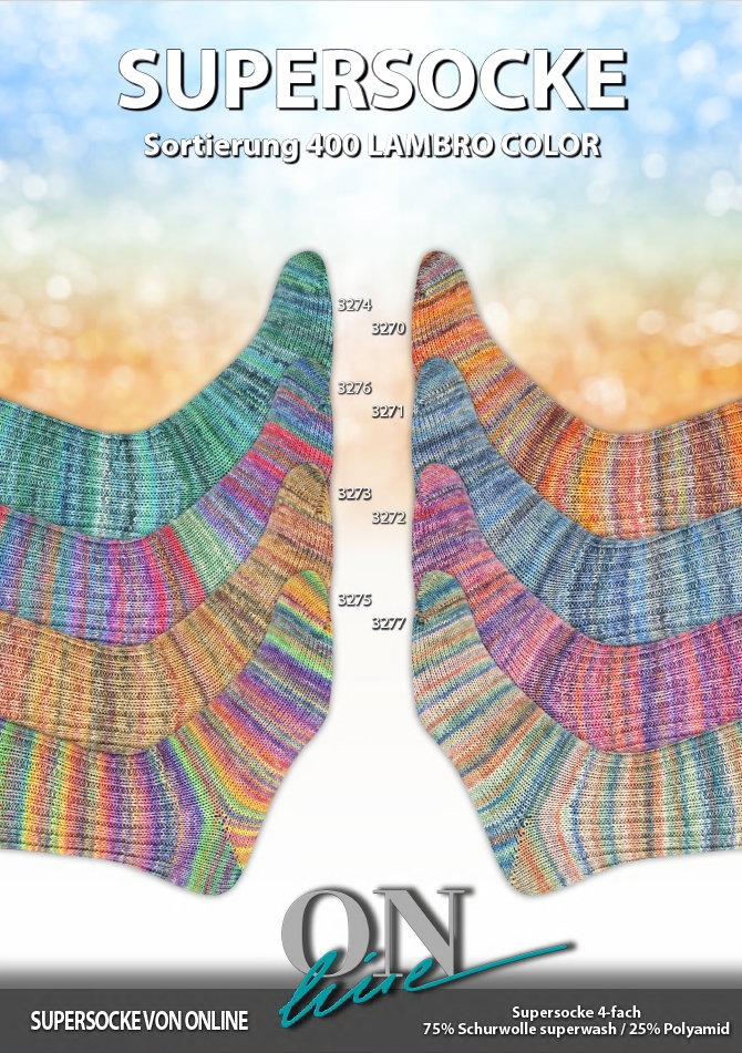 Artikelbild 1 des Artikels “ONline Supersocke Sort. 400 Lambro Color “