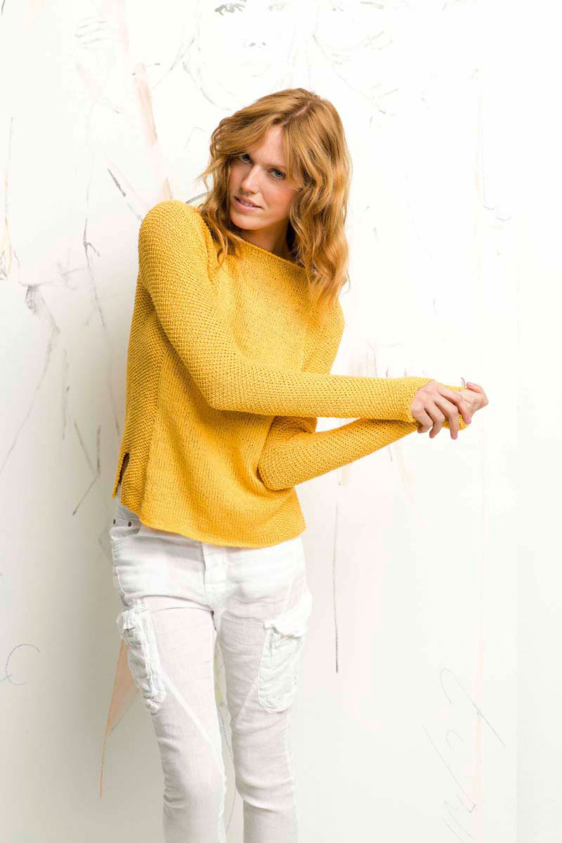 Artikelbild 1 des Artikels “Pullover mit Strukturmuster aus Lino 784.0022 - Kiesel | XL (650g)“