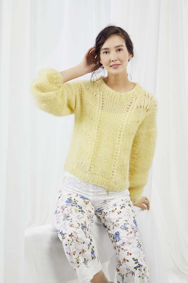Artikelbild 1 des Artikels “Pullover mit Ajourmuster aus Mohair Luxe “