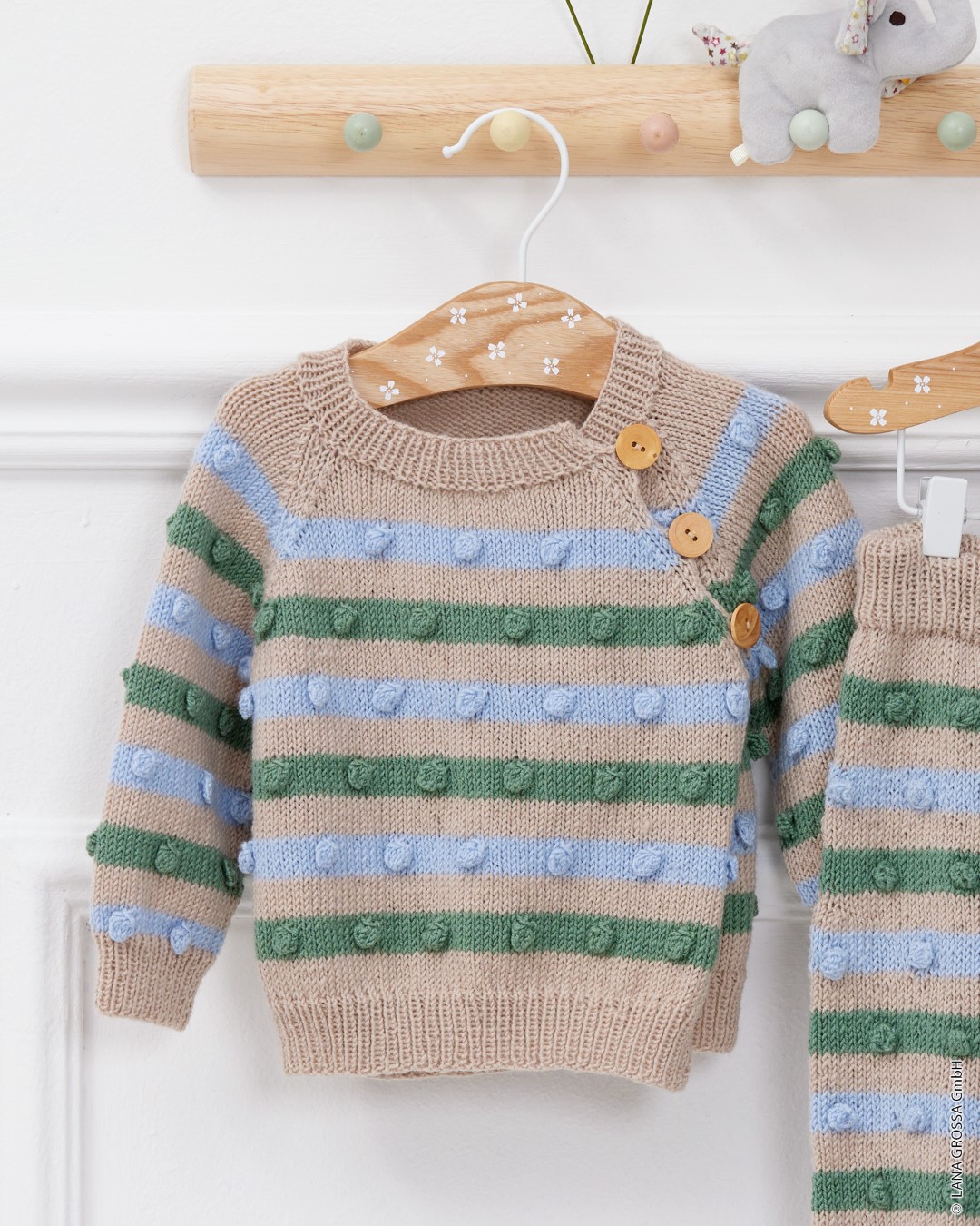 Artikelbild 1 des Artikels “Wickeljacke Mit Noppenmuster aus Cool Wool Baby “