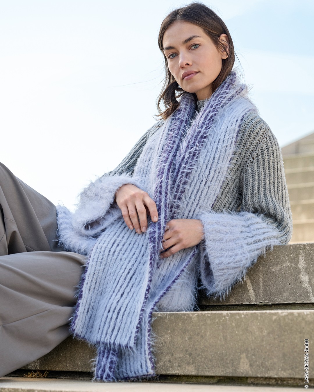Artikelbild 1 des Artikels “Brioche-Schal aus Basta & Cool Merino “