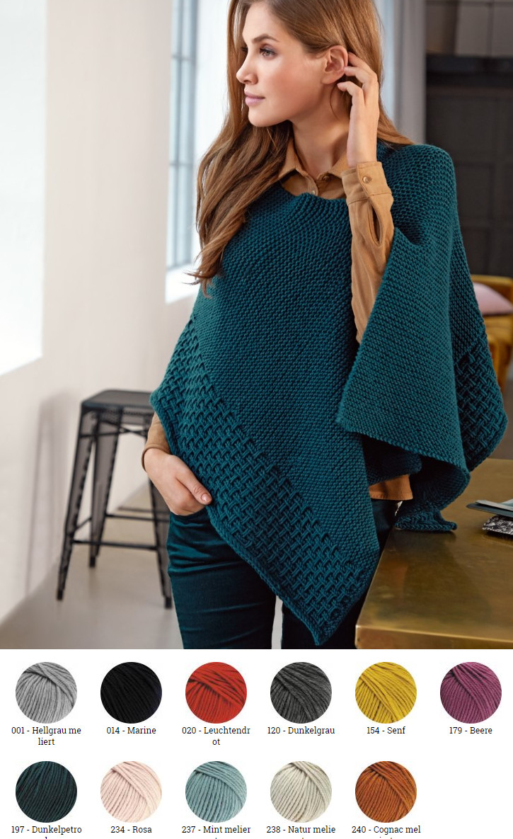 Artikelbild 1 des Artikels “Einfacher Poncho aus Bingo (Melange) “