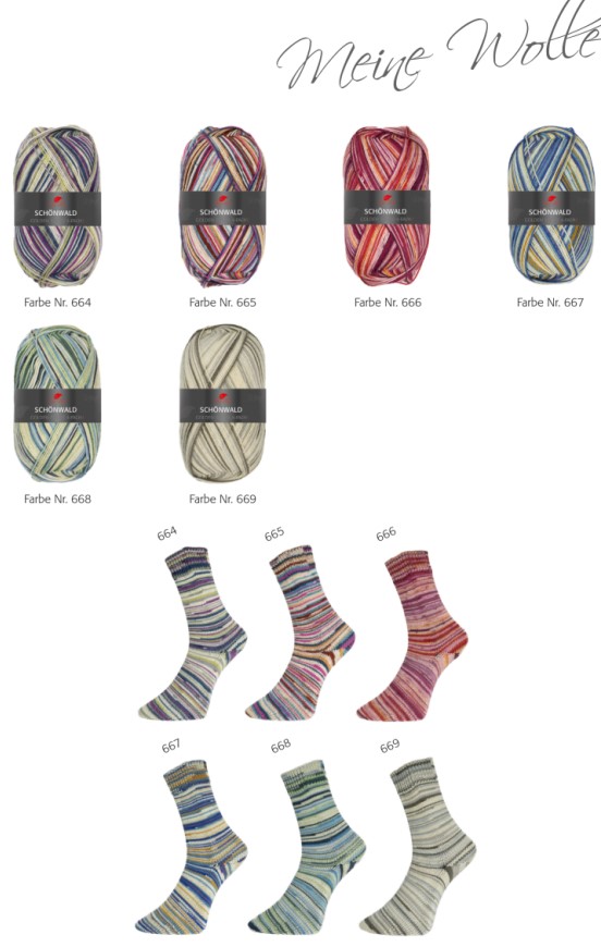 Artikelbild 1 des Artikels “Sortiment - 6x Pro Lana Golden Socks 4-fach Schönwald “