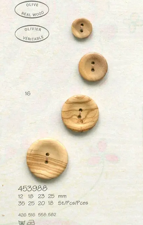 Artikelbild 1 des Artikels “Union Knopf Holzkknopf abgerundet 2-Loch “