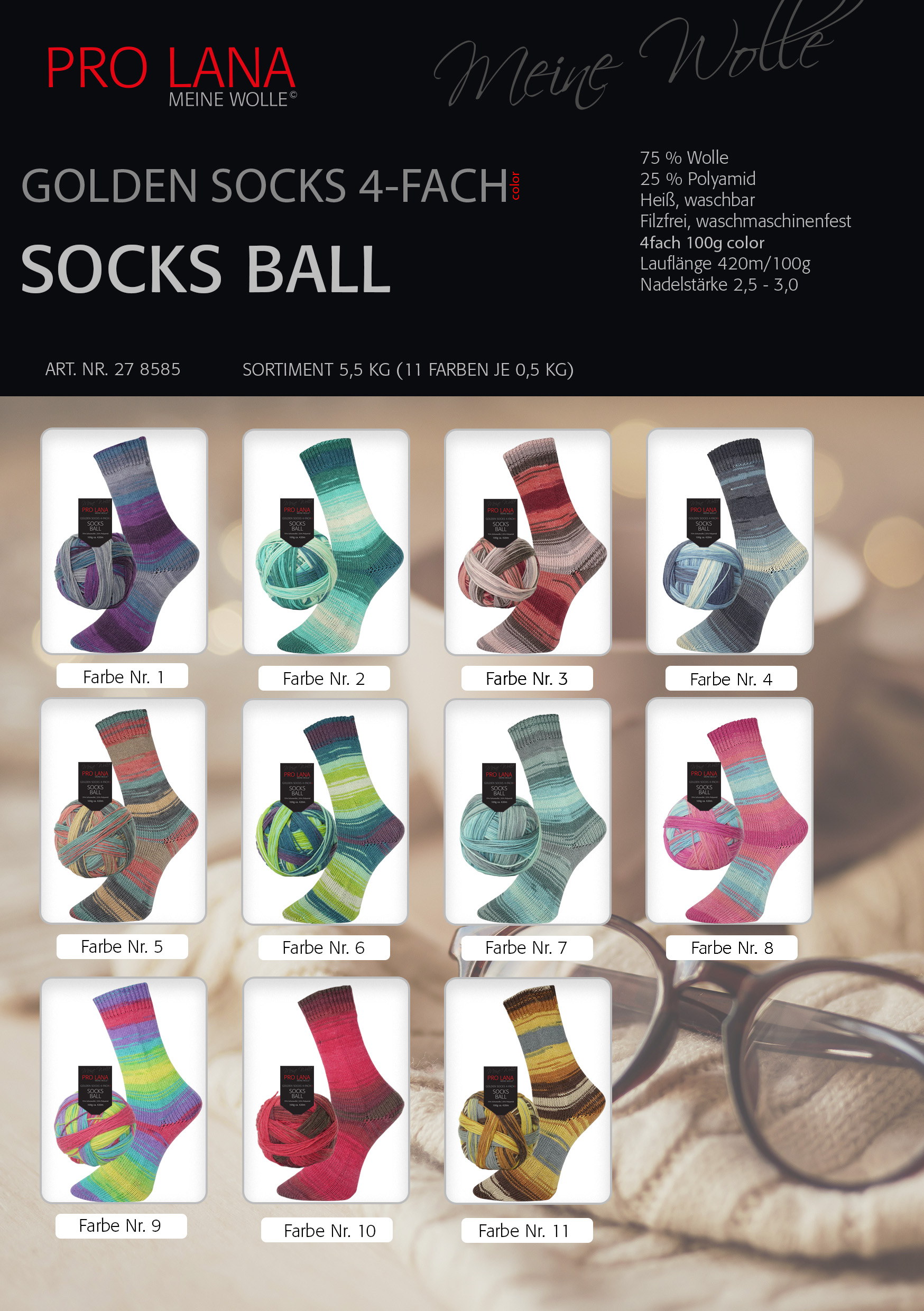 Artikelbild 1 des Artikels “Pro Lana Golden Socks 4-fach Socks Ball “