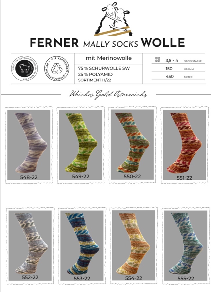 Artikelbild 1 des Artikels “Ferner Mally Socks 6-fach Merino 2022 “
