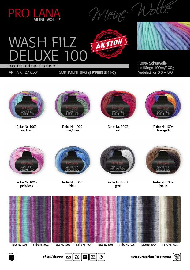 Artikelbild 1 des Artikels “PRO LANA Wash Filz Deluxe 100 “