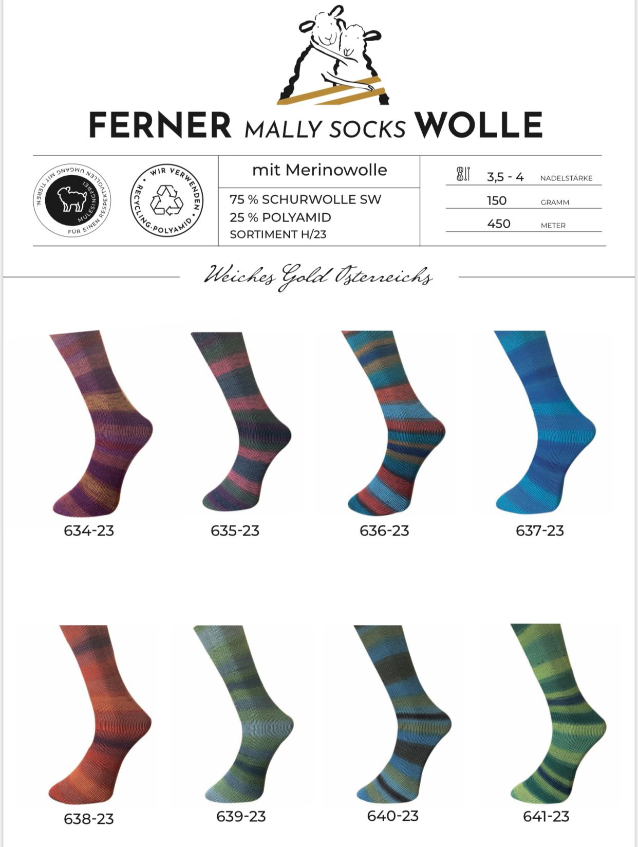 Artikelbild 1 des Artikels “Ferner Mally Socks 6-fach Merino 2023 “