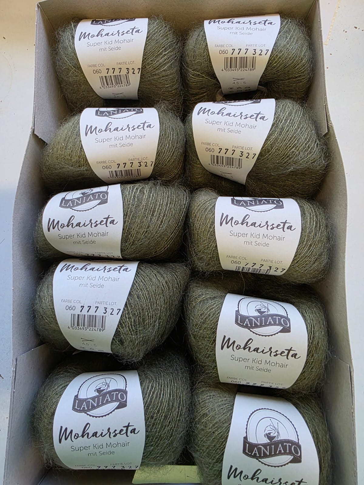 Artikelbild 1 des Artikels “250g Laniato Mohairseta in Farbe 60 Oliv “