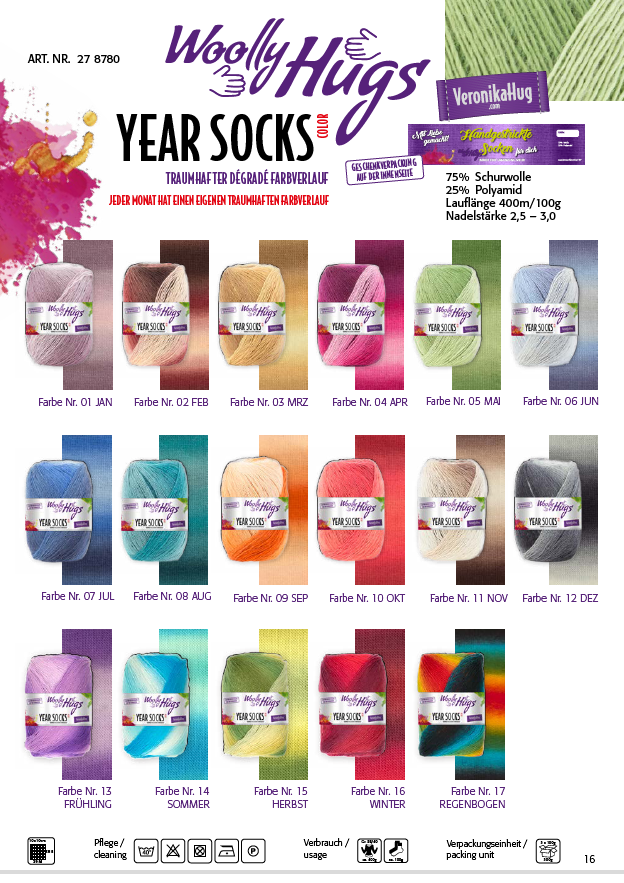 Artikelbild 1 des Artikels “Woolly Hugs Year Socks “