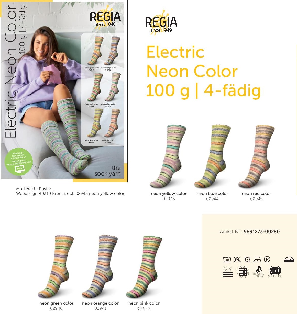 Artikelbild 1 des Artikels “REGIA 4-fach Electric Neon Color “