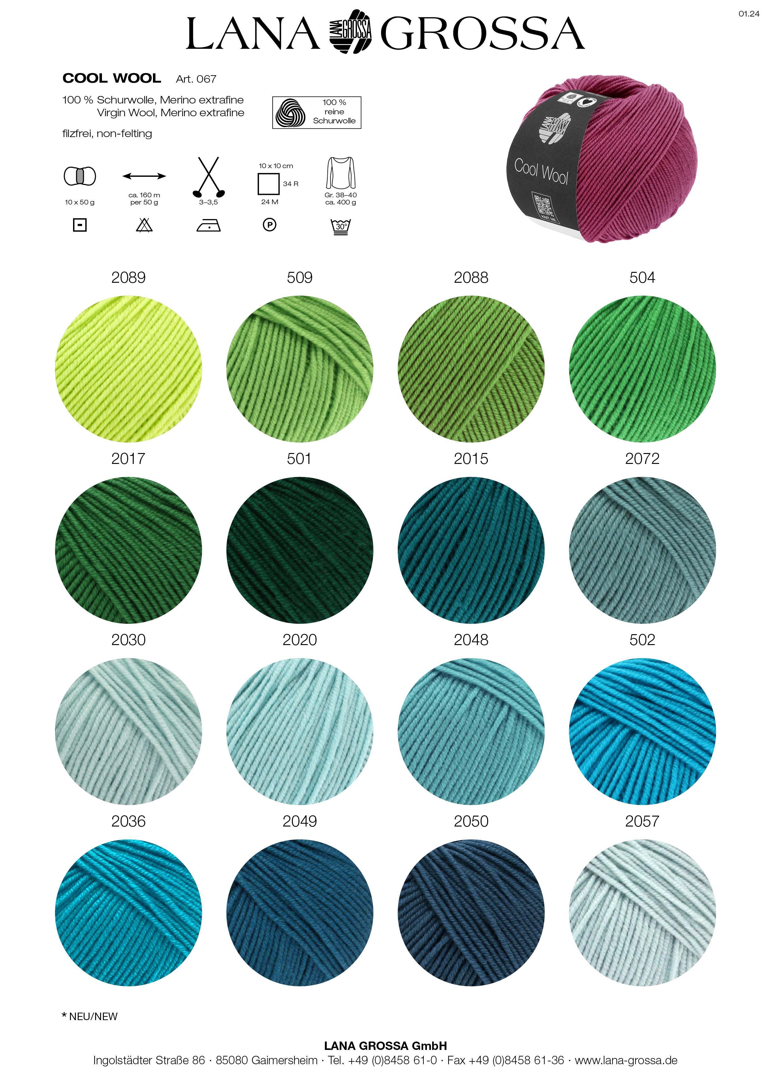 Artikelbild 10 des Artikels “Lana Grossa Cool Wool Uni/Mélange “