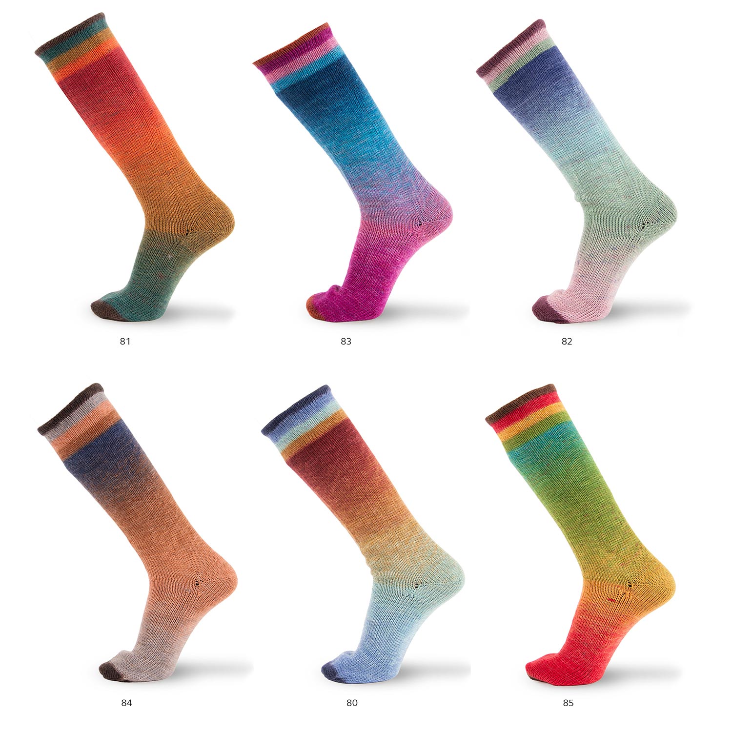 Artikelbild 2 des Artikels “Katia Concept Symmetric Socks & More: Degradé 4-fach “