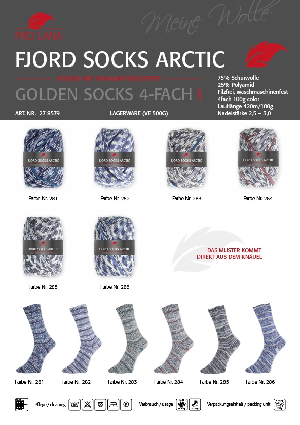 Artikelbild 2 des Artikels “Pro Lana Fjord Socks Arctic 4-fach “