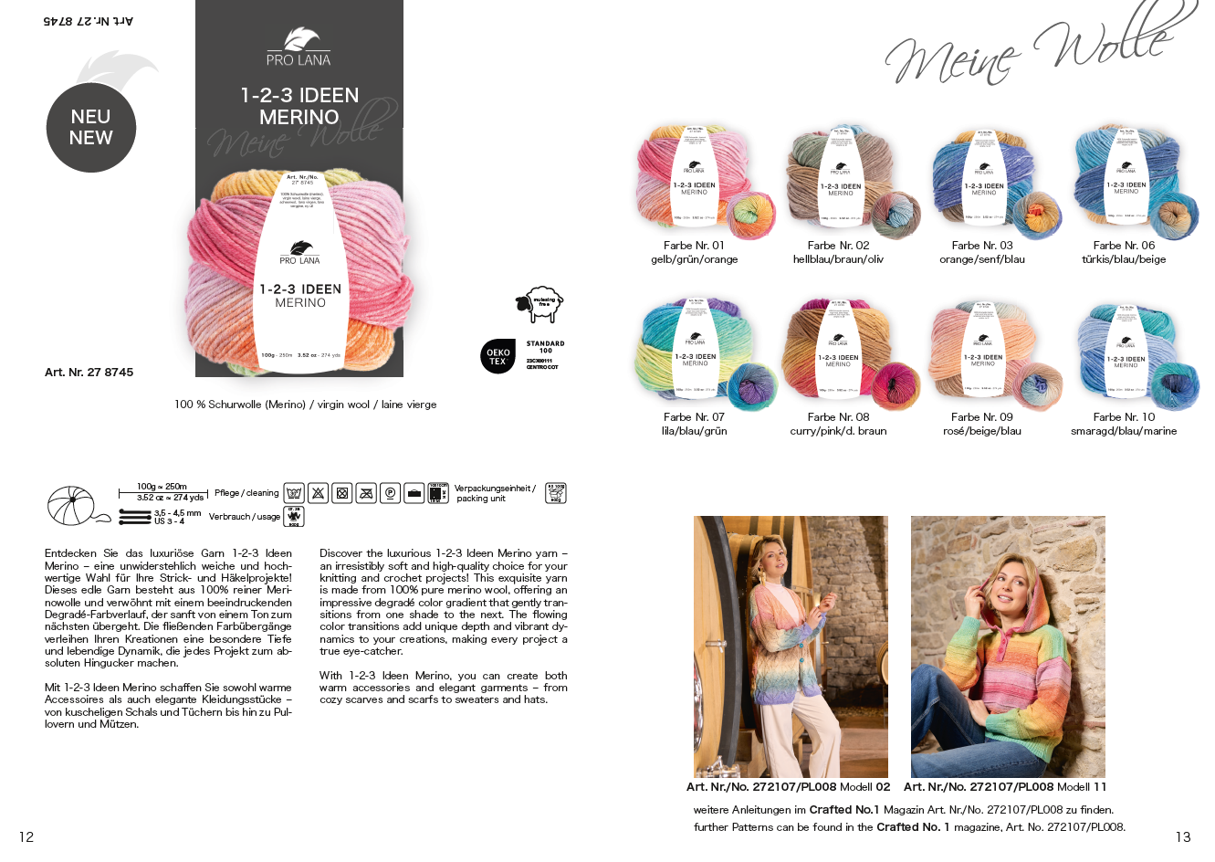 Artikelbild 2 des Artikels “Pro Lana 1-2-3 Ideen Merino “