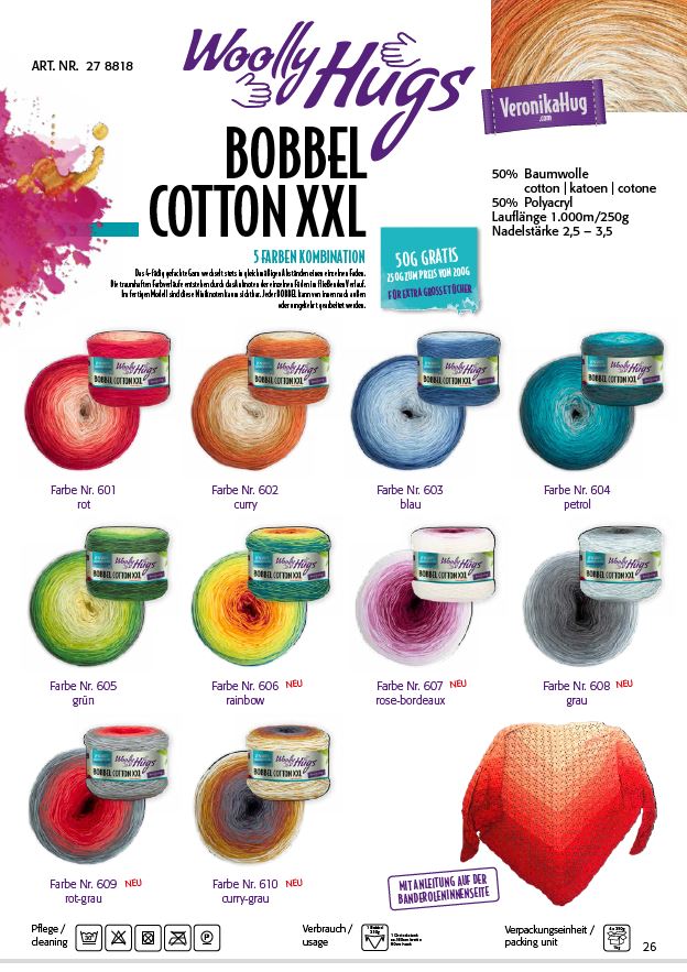 Artikelbild 2 des Artikels “Woolly Hugs BOBBEL COTTON XXL “
