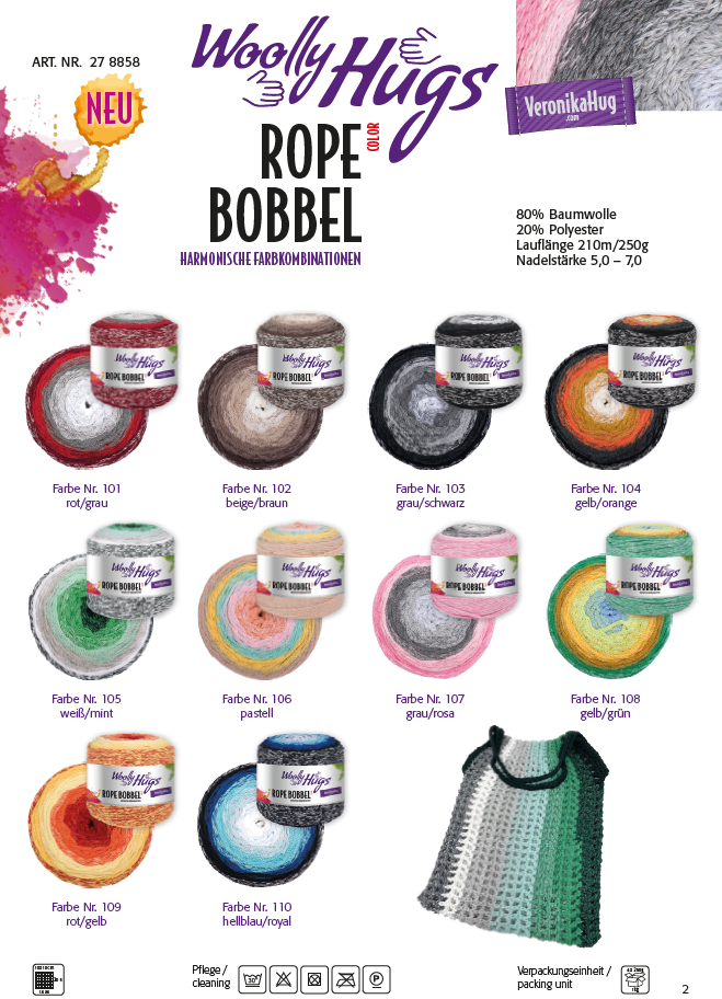Artikelbild 2 des Artikels “Woolly Hugs Rope Bobbel 250g “