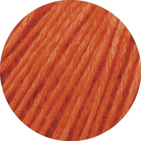 Artikelbild 2 des Artikels “Mütze Mit Streifenmuster aus Ecopuno 34 - Rotorange | 50/56 - 74/80 (50g)“