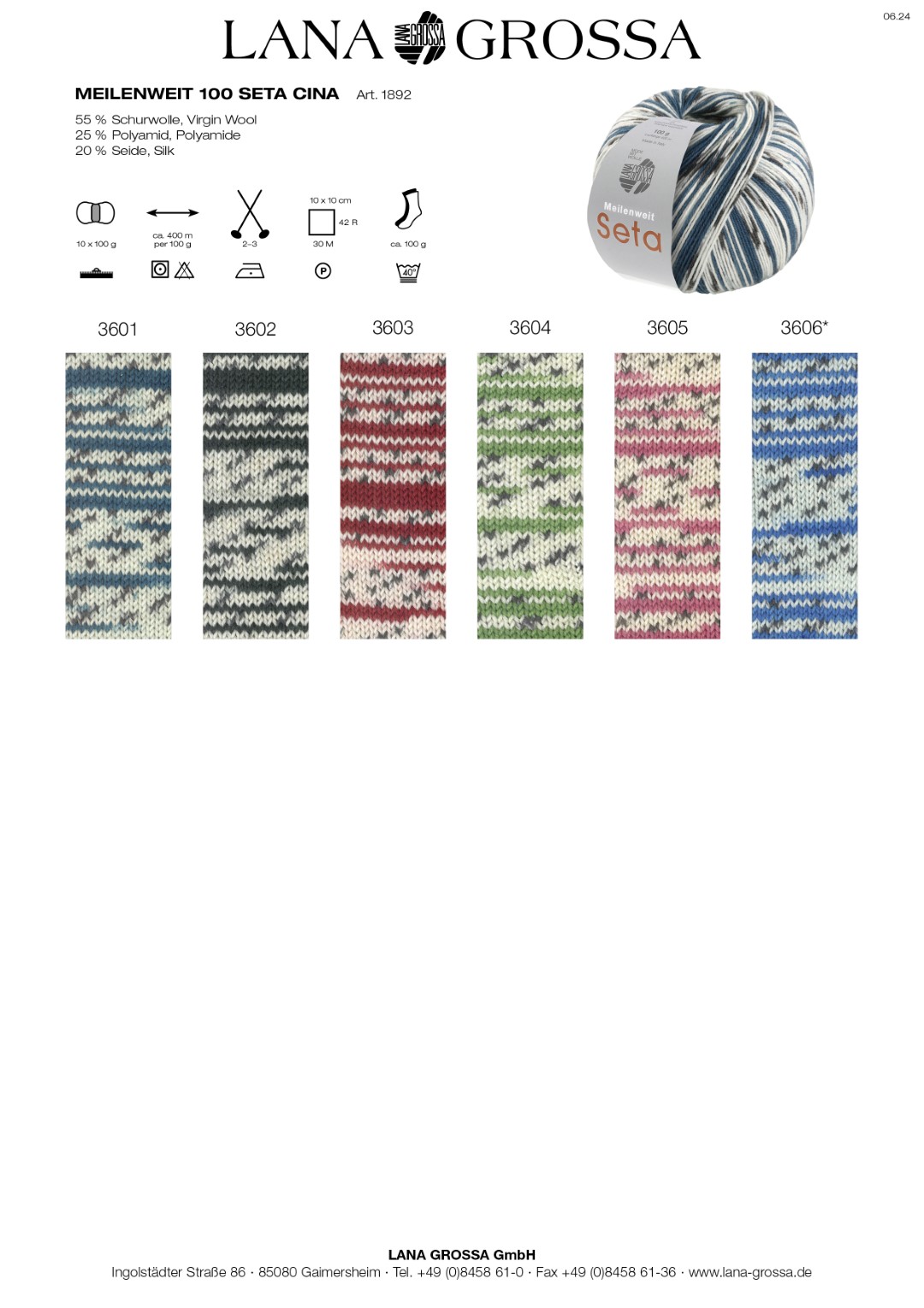 Artikelbild 2 des Artikels “MEILENWEIT 100g Seta Cina “
