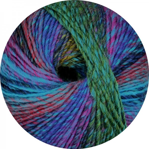 Artikelbild 2 des Artikels “Poncho aus Linie 359 Fano 147 - Grün/Hellblau/Pink/Rot | 60 cm breit und 72 cm hoch (450g)“