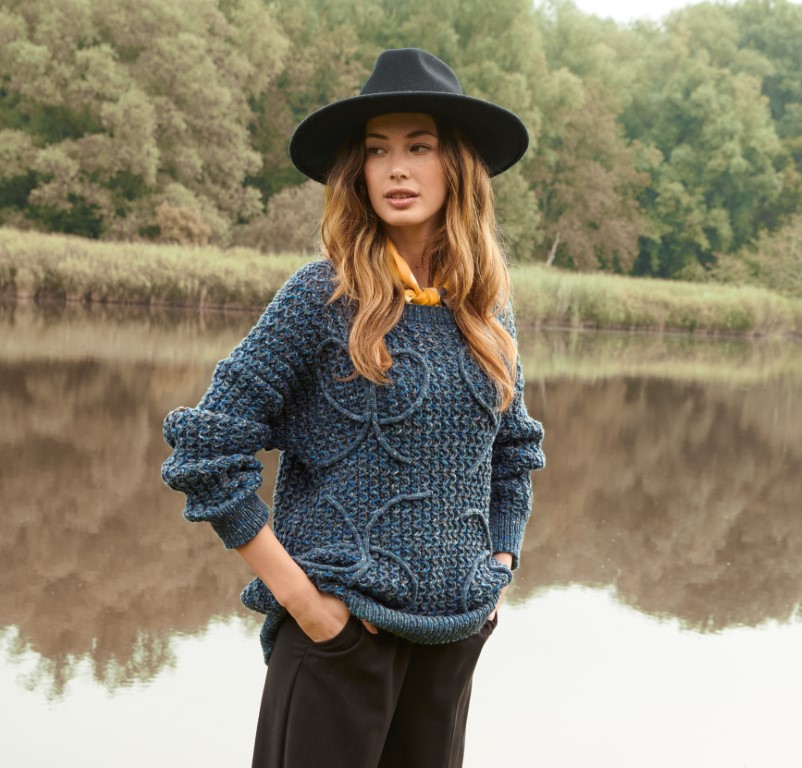 Artikelbild 2 des Artikels “Pulli im Zopfstrukturmuster aus Cool Merino “