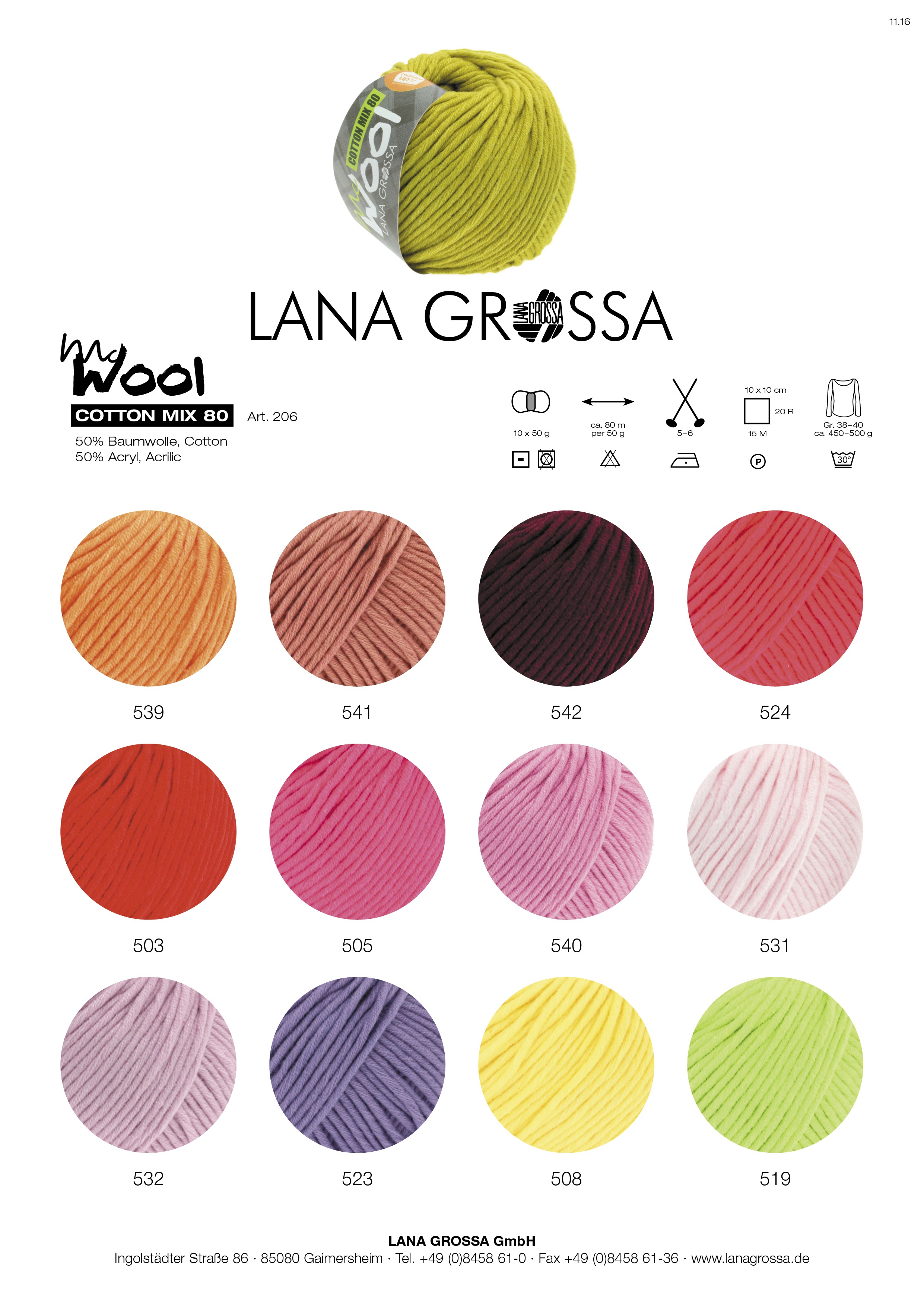 Artikelbild 2 des Artikels “Lana Grossa COTTON MIX 80 “