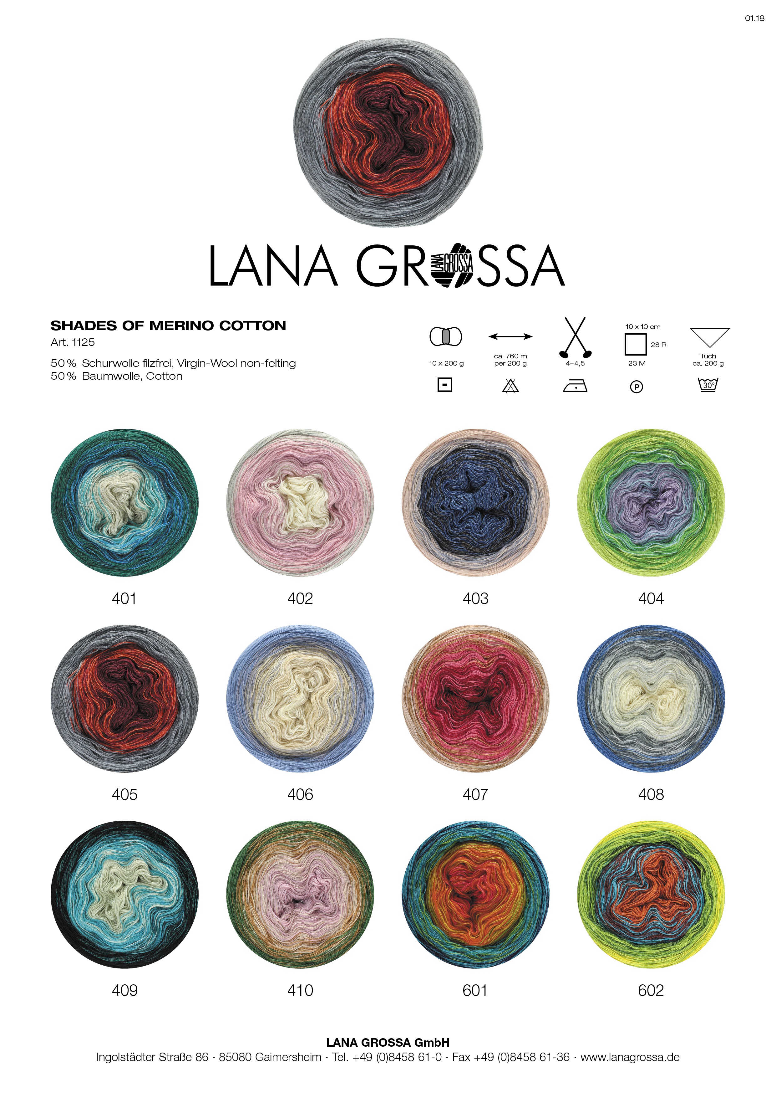 Artikelbild 2 des Artikels “Lana Grossa Shades of Merino Cotton “