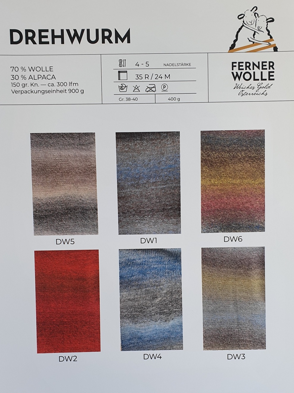 Artikelbild 2 des Artikels “Ferner Wolle Drehwurm 150g “