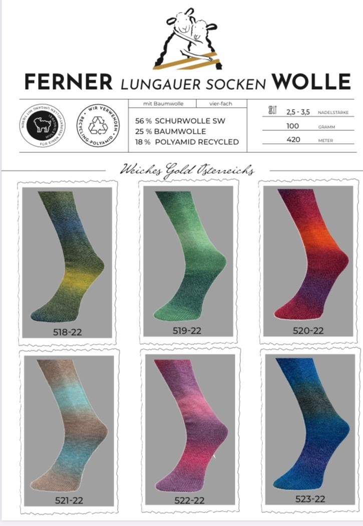 Artikelbild 2 des Artikels “Ferner Lungauer Sockenwolle mit Baumwolle 4-fach “