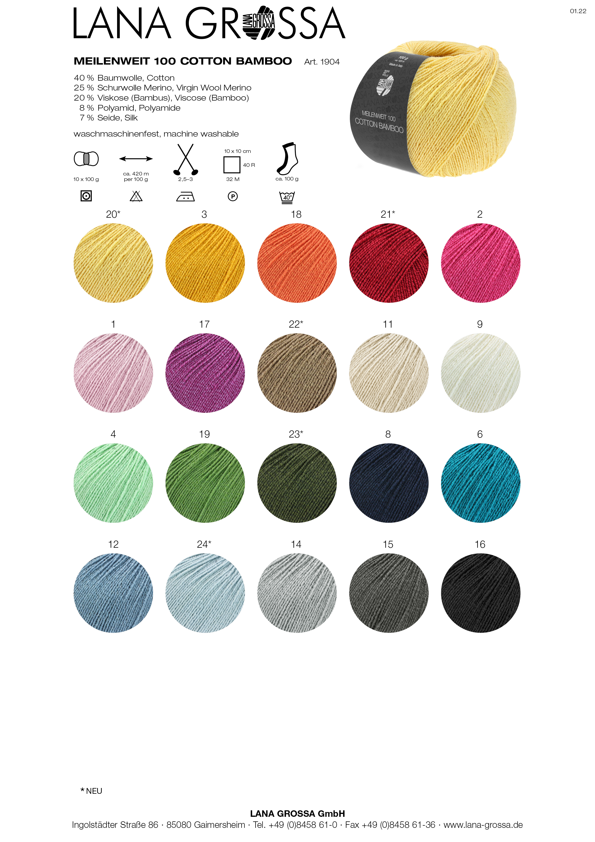 Artikelbild 2 des Artikels “MEILENWEIT 100g Cotton Bamboo “