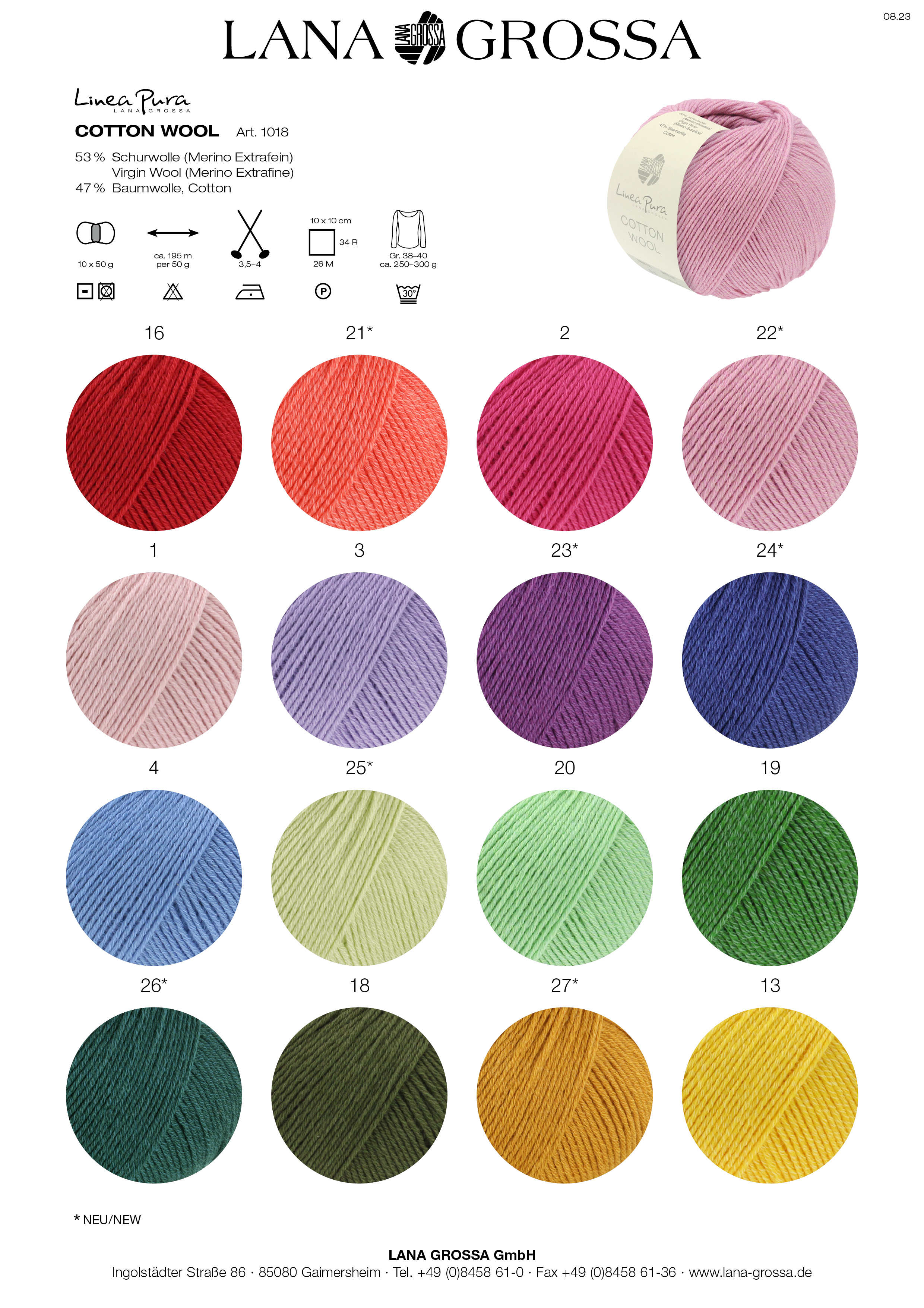Artikelbild 2 des Artikels “Lana Grossa Cotton Wool (Linea Pura) “